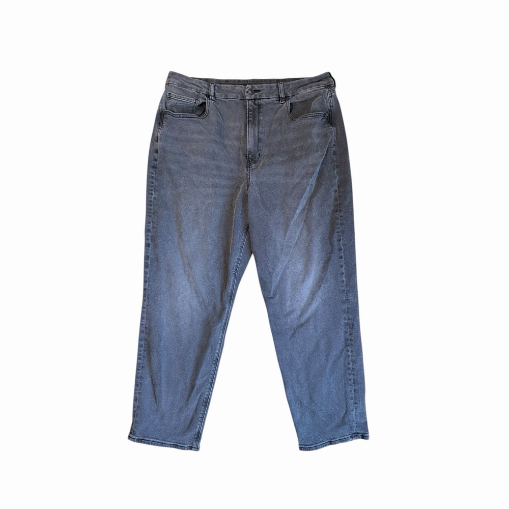 American Eagle Curvy‎ Mom Jeans Charcoal Size 18 High Rise Stretch Denim